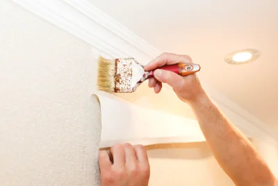 Pose de papier peint à Doux — revêtements muraux et toiles de verre